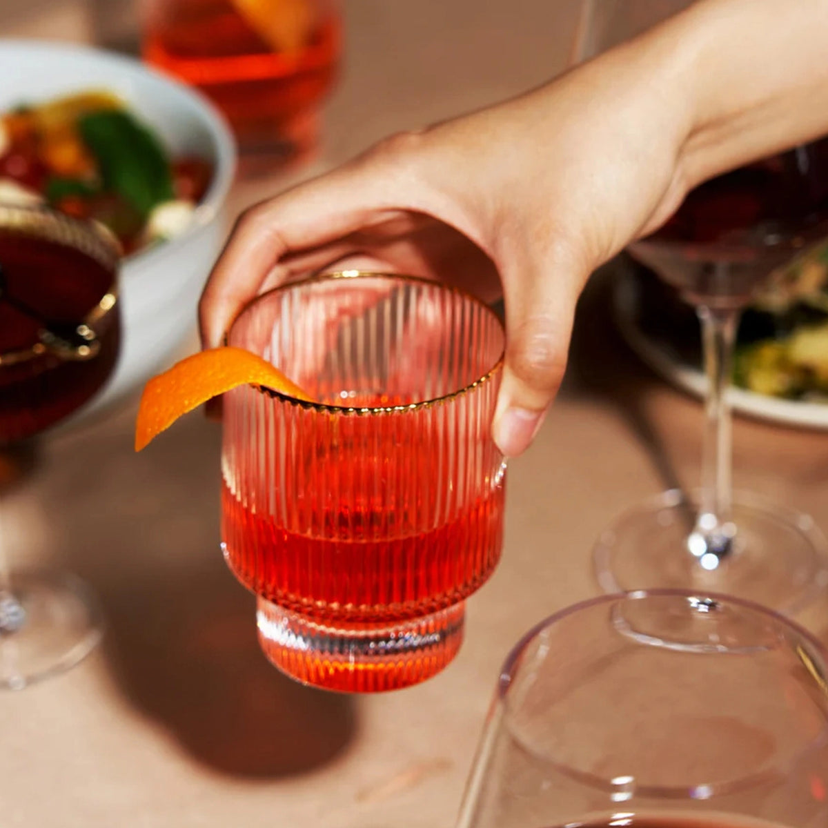 Vasos Old Fashioned Decó