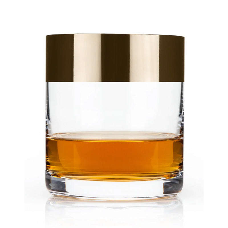 Vasos Old Fashioned con Borde en Bronce Cantina Tuls
