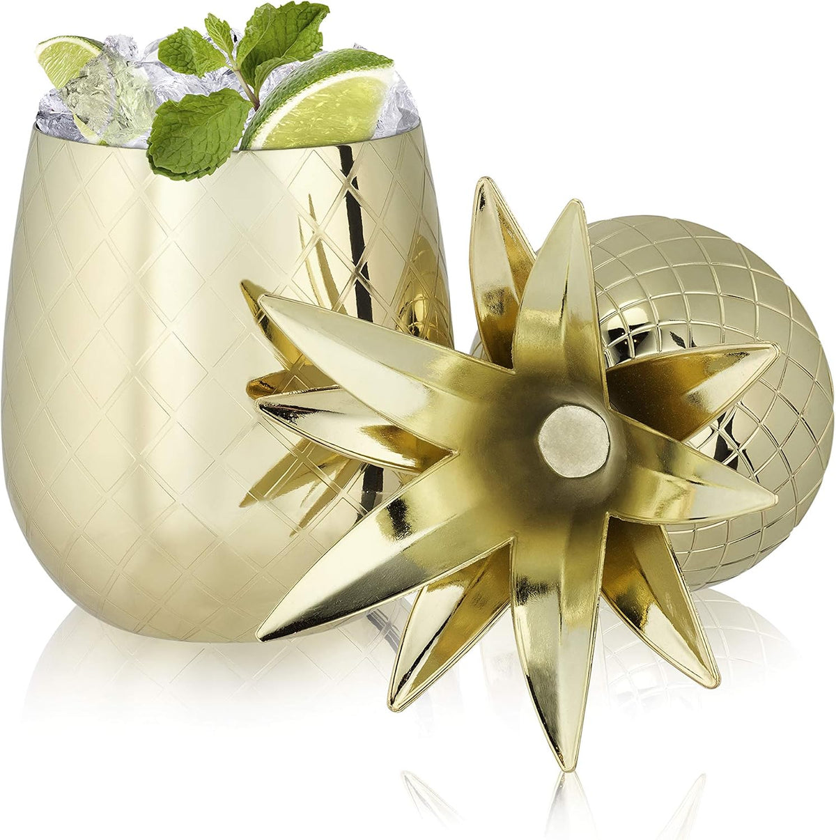 Tumbler Piña Dorado