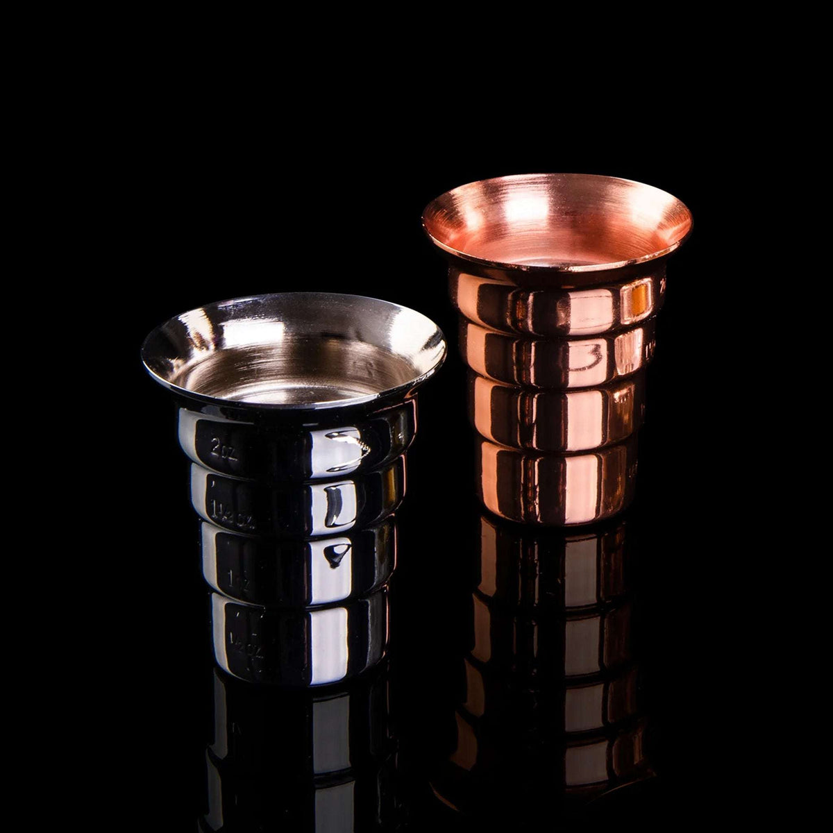 Jigger Escalonado sin Asa, Acero Cantina Tuls