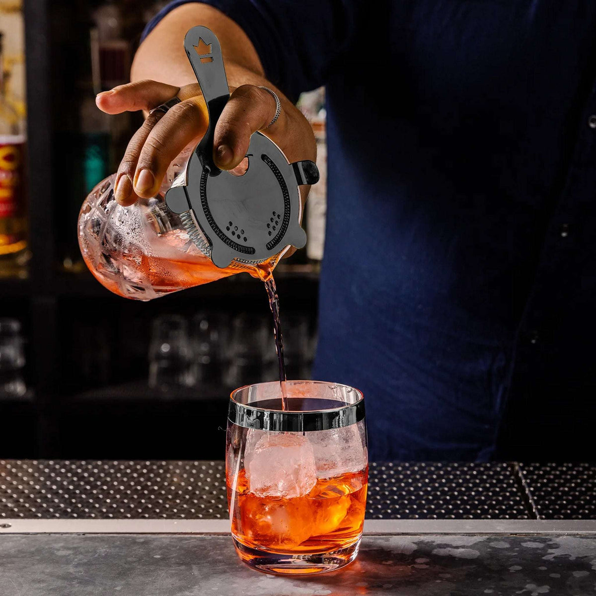 Koriko Colador de Oruga 4-Dientes, Gunmetal Cantina Tuls