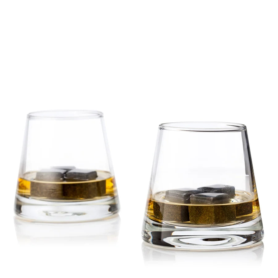 Set de Piedras de Esteatita para Whisky con Vasos Old Fashioned