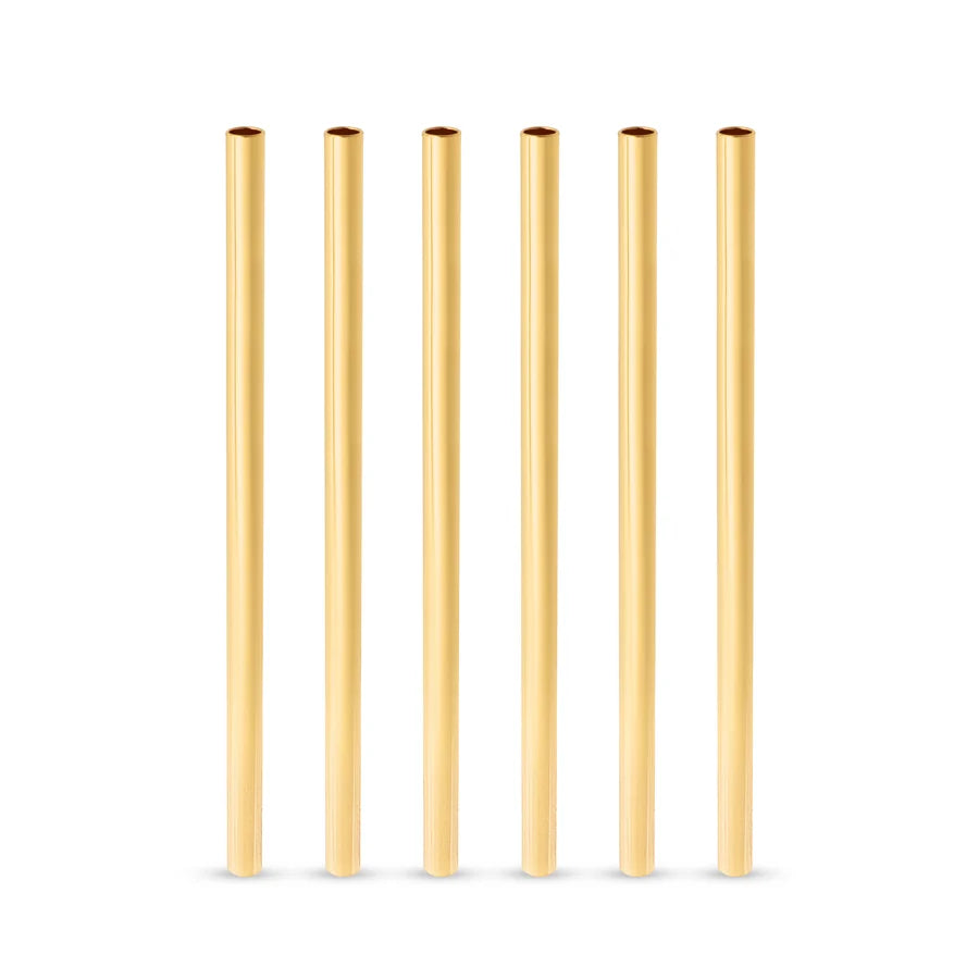 Popotes Cortos Dorados 12.7 cm.