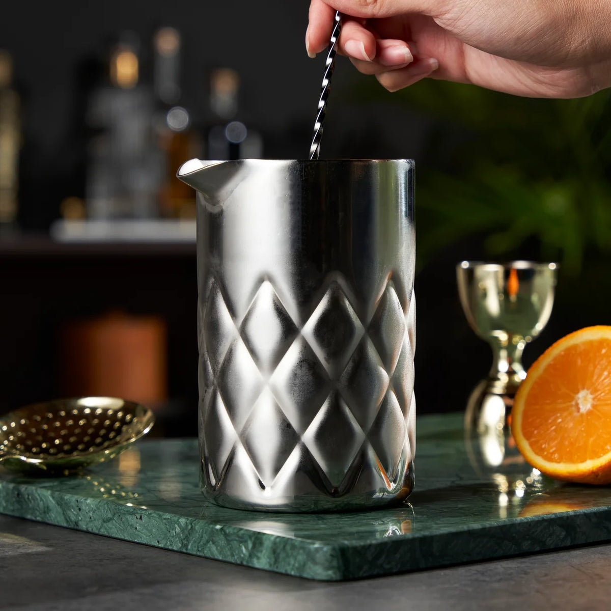 Mixing Glass Doble Pared Acero